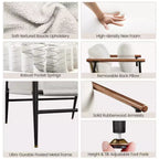 Yaheetech Fauteuil d'appoint du milieu du siècle Fauteuil de lecture avec cadre en métal pour salon, chambre à coucher
