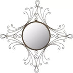 Maltese Mirror - 28.3 x 31.5 - MIR3009 - Rustic Brown - Safavieh