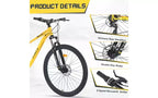 Vélo tout-terrain 27,5 pouces, 8 vitesses, pour hommes, femmes, garçons et filles, suspension avant, cadre en acier