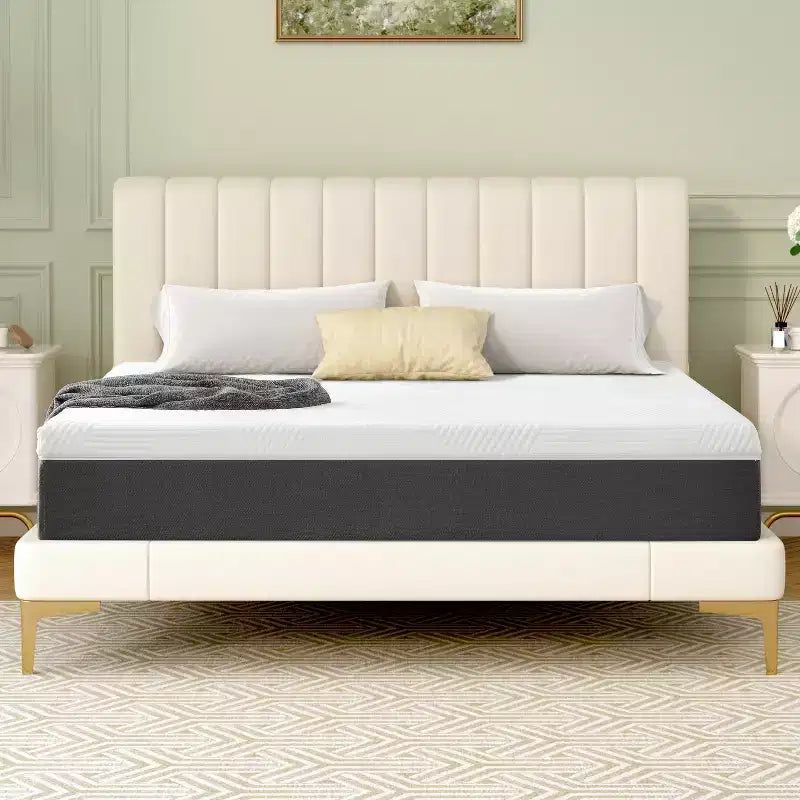 Matelas en mousse à mémoire de forme Gel Wuleitex 10, 12, 14 pouces, fermeté moyenne, sommeil silencieux tous les jours, matelas en boîte