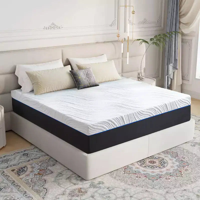 Matelas en mousse à mémoire de forme Gel Wuleitex 10, 12, 14 pouces, fermeté moyenne, sommeil silencieux tous les jours, matelas en boîte