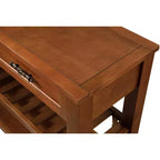 Hostack Table console de 106,7 cm avec 2 tiroirs de rangement et 2 étagères pour salon et salle à manger, marron