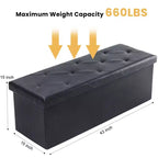 JIONJOY 43 Pouces de Large Repose-Pieds Rectangulaire Standard avec Rangement