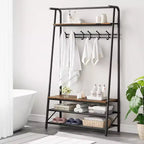 4-in-1 Hall Tree with Bench and Shoe Storage, Entryway Coat Rack with Hooks, Shelf, and Metal Frame Organizer