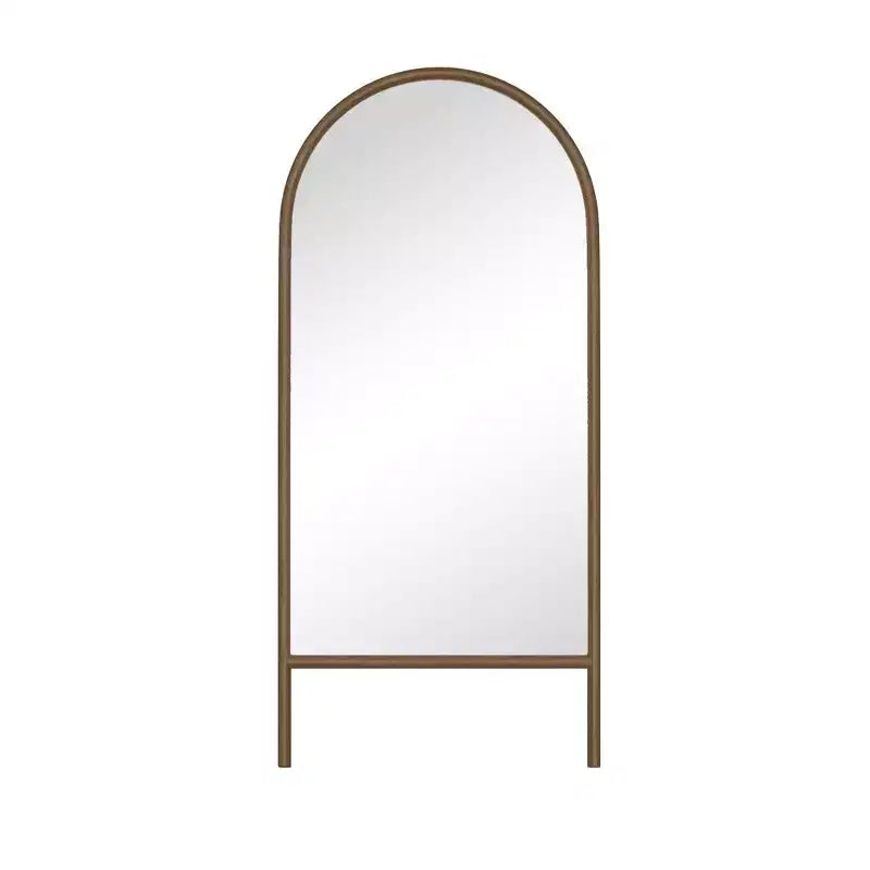 MAYEERTY Miroir pleine longueur en bois massif échelle rectangulaire noyer 63x24x1in sans support