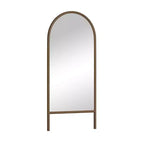 MAYEERTY Miroir pleine longueur en bois massif échelle rectangulaire noyer 63x24x1in sans support