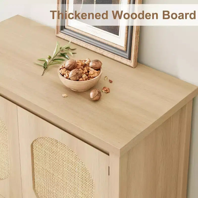 Table console de ferme COZONY avec rangement à 2 portes et étagère, table de canapé rustique pour entrée, bar à café pour salon
