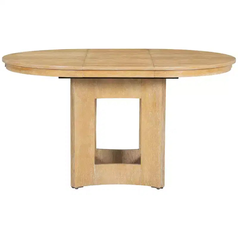 Ensemble de salle à manger rond extensible Whisen Farmhouse avec 4 chaises