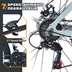 NAYSAYE Vélo VTT 27,5 pouces 21 vitesses avec suspension avant pour hommes, femmes, garçons et filles, vert, 68,8*26,37*39,37