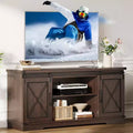 TV Stand for 65 inch Entertainment Center with Sliding Barn Doors and Storage ,TV Media Console Table With Adjustable Shelf for Living Room
