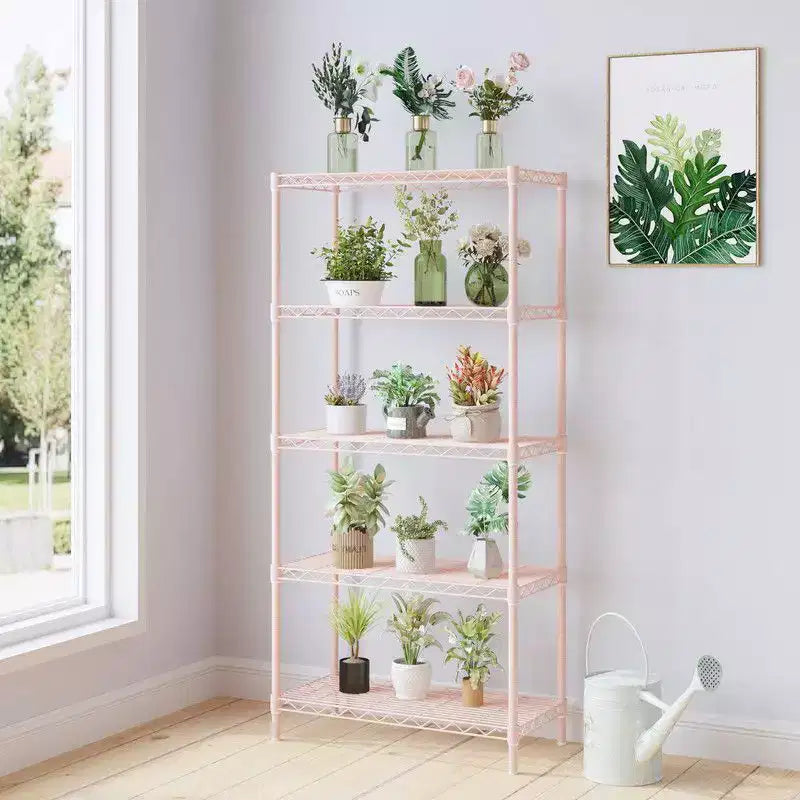 Étagère de rangement Karl Home à 5 niveaux, en fil métallique, coloris noir