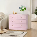 Karl Home 4-Drawer Pink Particle Board 25.98in. W Chest of Drawer
