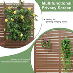 MAYEERTY 72*35in Metal Outdoor Patio Privacy Screen Freestanding Room Divider Partition for Indoor, Gray