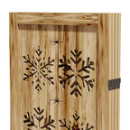 MAYEERTY Paravent en bois 63*67 pouces, Cloison pliable autoportante pour intérieur, 4 panneaux, Marron