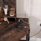 Acekool Coiffeuse d'angle avec tabouret, station de charge et miroir lumineux