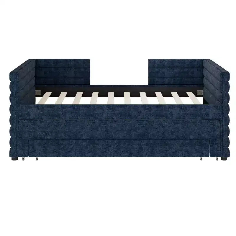 GDFStudio Alston Lit de repos double capitonné avec lit gigogne et tiroirs de rangement
