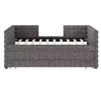 GDFStudio Alston Lit de repos double capitonné avec lit gigogne et tiroirs de rangement