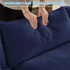 Mjkone Canapé modulaire surdimensionné de 396 cm, en forme de U avec 2 poufs, canapé 6 places en chenille avec assise profonde