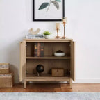 Meuble de rangement moderne Okak, meuble d'entrée à 2 portes, meuble décoratif pour le salon, le bureau, l'entrée