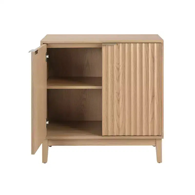 Meuble de rangement moderne Okak, meuble d'entrée à 2 portes, meuble décoratif pour le salon, le bureau, l'entrée