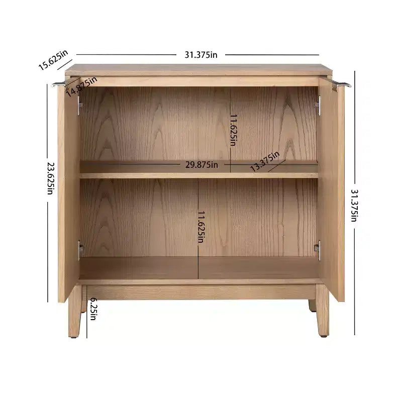 Meuble de rangement moderne Okak, meuble d'entrée à 2 portes, meuble décoratif pour le salon, le bureau, l'entrée