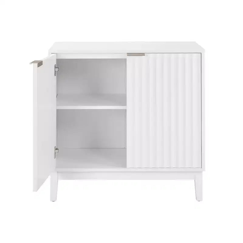 Meuble de rangement moderne Okak, meuble d'entrée à 2 portes, meuble décoratif pour le salon, le bureau, l'entrée