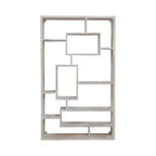 Modern Geometric Wall Shelf - Multi-Tier Decorative Wood Storage Rack - Casual Home Style for Living Room, Bedroom, Office