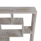 Modern Geometric Wall Shelf - Multi-Tier Decorative Wood Storage Rack - Casual Home Style for Living Room, Bedroom, Office