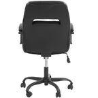 Chaise de jeu Okak avec accoudoirs, chaise croisée avec roulettes, chaise d'ordinateur rembourrée pour étude, bureau, salle de jeux