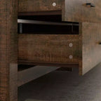 Commode de rangement rustique Famapy à 9 tiroirs, compartiments, construction robuste, tiroirs spacieux