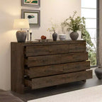 Commode de rangement rustique Famapy à 9 tiroirs, compartiments, construction robuste, tiroirs spacieux