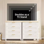 Commode de chambre encastrée, Meuble de coiffeuse, Commode haute de 90 cm avec 4 tiroirs et rangement pour vêtements pour chambre à coucher, salon