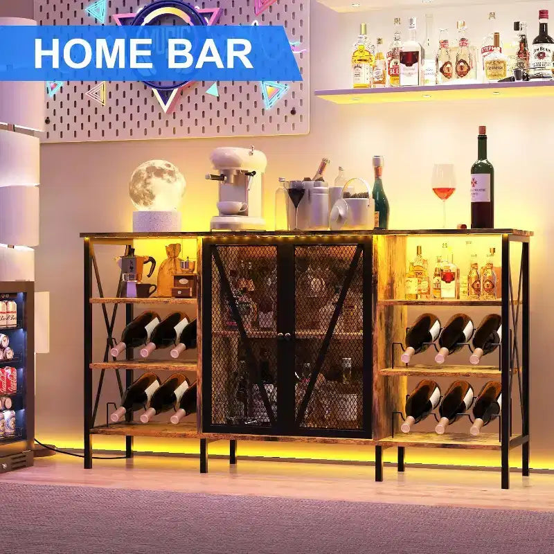 Range-Bouteilles Multifonctionnel - Rangement de Bouteilles Compact, Idéal pour la Décoration et l'Organisation du Bar, de la Cuisine et de la Salle à Manger