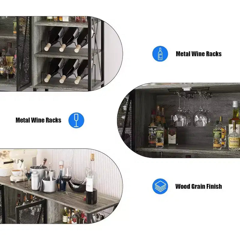 Range-Bouteilles Multifonctionnel - Rangement de Bouteilles Compact, Idéal pour la Décoration et l'Organisation du Bar, de la Cuisine et de la Salle à Manger