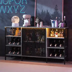 Range-Bouteilles Multifonctionnel - Rangement de Bouteilles Compact, Idéal pour la Décoration et l'Organisation du Bar, de la Cuisine et de la Salle à Manger