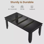 Table de salle à manger extensible pour 6 à 10 personnes, 160-220 cm, de style rustique avec cadre en bois robuste, grande table rectangulaire pour salle à manger.