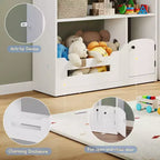 Étagère à livres pour enfants, étagère de rangement en forme de maison, bibliothèque en bois pour tout-petits avec lumière à détecteur de mouvement pour enfants, étagère bibliothèque de maison de poupée pour salle de jeux, chambre à coucher