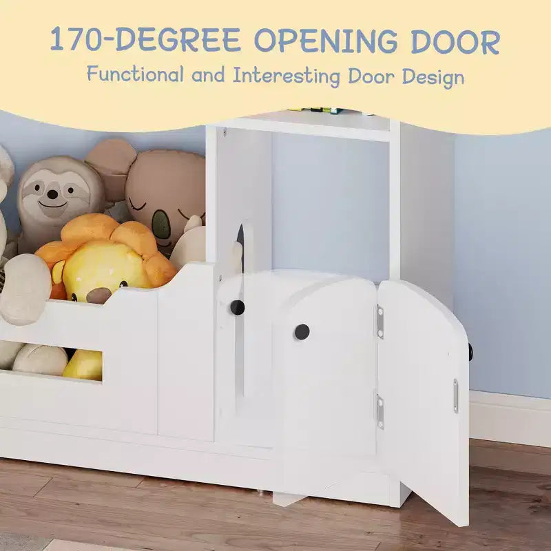 Étagère à livres pour enfants, étagère de rangement en forme de maison, bibliothèque en bois pour tout-petits avec lumière à détecteur de mouvement pour enfants, étagère bibliothèque de maison de poupée pour salle de jeux, chambre à coucher
