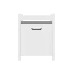 Homy Casa Entryway Storage Bench with Cushioned Seat & Side Handles, White, Gray