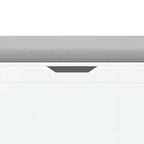 Homy Casa Entryway Storage Bench with Cushioned Seat & Side Handles, White, Gray