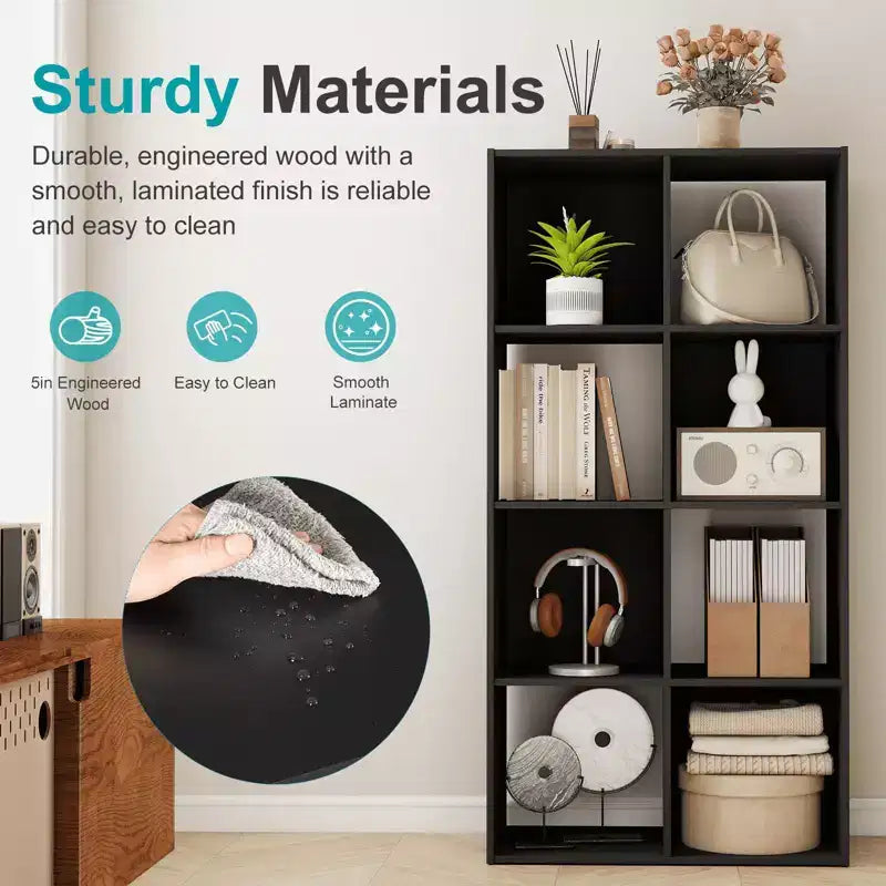 Étagère de rangement cubique MAYEERTY avec panneaux arrière amovibles