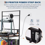 GustoWave Support d'imprimante, Table d'imprimante 3D, Meuble de rangement à roulettes, Étagère robuste pour bobines de filament, Bureaux à domicile