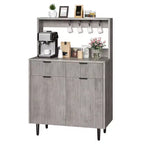 COZONY Sideboard Buffet with 2 Drawers & Adjustable Shelves, Modern Wood Console Table for Dining Room, Living Room, Kitchen, Entryway