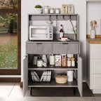 COZONY Sideboard Buffet with 2 Drawers & Adjustable Shelves, Modern Wood Console Table for Dining Room, Living Room, Kitchen, Entryway