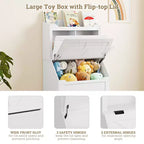 Meuble de rangement en bois CuisinSmart pour enfants, étagère à livres pour enfants avec couvercle à charnière et compartiment, pour salle de jeux, chambre d'enfant, crèche