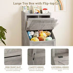 Meuble de rangement en bois CuisinSmart pour enfants, étagère à livres pour enfants avec couvercle à charnière et compartiment, pour salle de jeux, chambre d'enfant, crèche