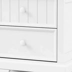 Table de chevet Royal Hampton 2 tiroirs avec boutons ronds, 61 cm