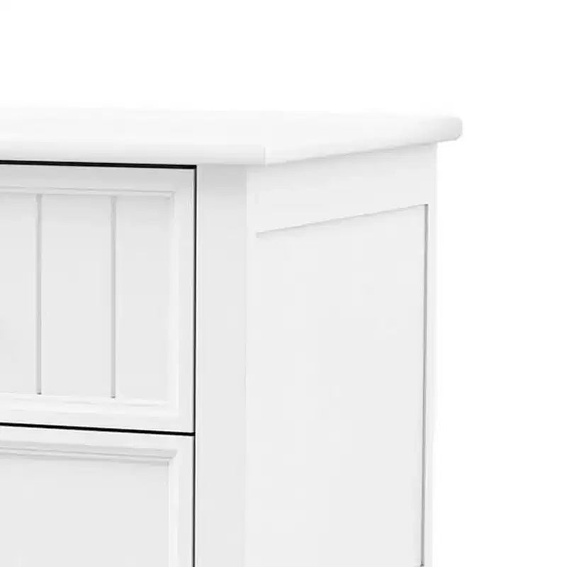 Table de chevet Royal Hampton 2 tiroirs avec boutons ronds, 61 cm