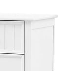 Table de chevet Royal Hampton 2 tiroirs avec boutons ronds, 61 cm