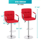 BestMassage Tabourets de Bar Lot de 2 Tabourets de Bar Réglables Chaises de Bar